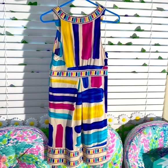 BCBGMaxAzria bold & colorful geometric impression print dress - Picture 2 of 5